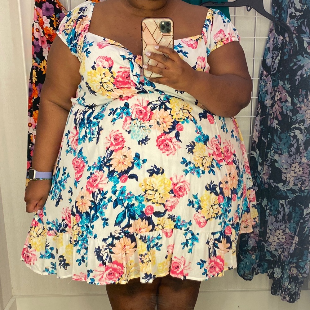 Torrid Floral Mini Skater Dress